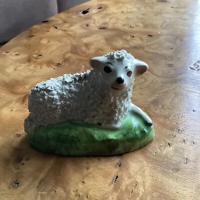 Antique Staffordshire Ceramic/Pottery Sheep Laying Down 9Lx6Hx4.5W Cm Gorgeous  • £30