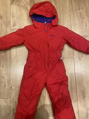 Mountain Warehouse Red Waterproof Ski Snowsuit Age 3-4 • £11.99