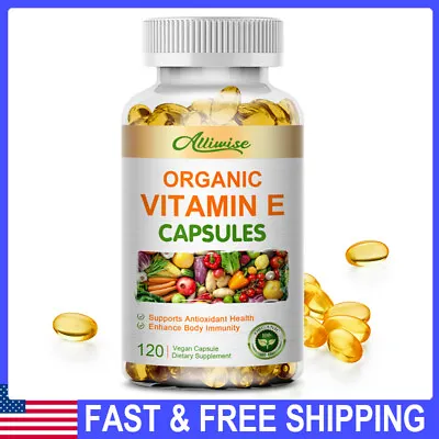 Vitamin E Oil 120 Softgels | Vit E Capsules Vegan For Hair Skin Nail Face Health • $13.76