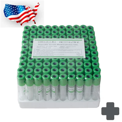 $21 • Buy Carejoy 100xVacuum Blood Collection Tubes Heparin Sodium Tubes 12 X 75mm