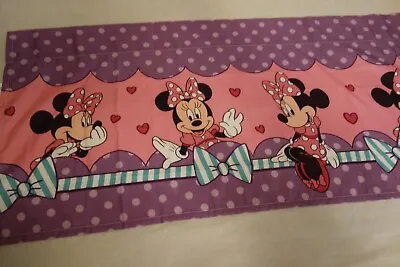 Disney Minnie Mouse Window Curtain Valance 16  X 50  Hearts And Bows • £16.38