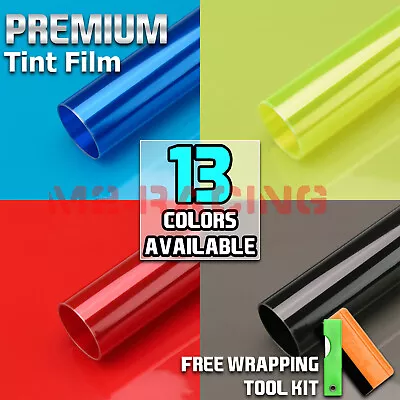 13 Colors Premium Glossy Headlight Taillight Fog Light Vinyl Sticker Tint Film • $5.95