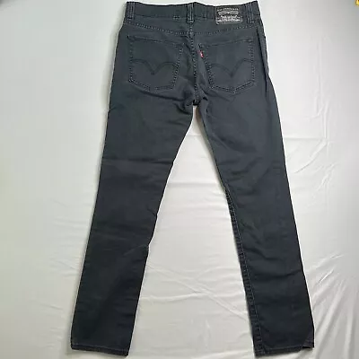 Levis 510 Super Skinny Leg Men Jeans Size 32x30 Denim Black Slimming Pockets • $9.99