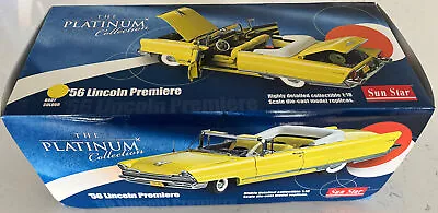 Sun Star Platinum Collection 1956 Yellow Lincoln Premiere1:18 Die CastMIB • $99.99