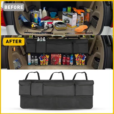 Back Seat Organizer Interior Accessories Car Trunk Storage Bag Net W/ 8 Pockets • $19.99