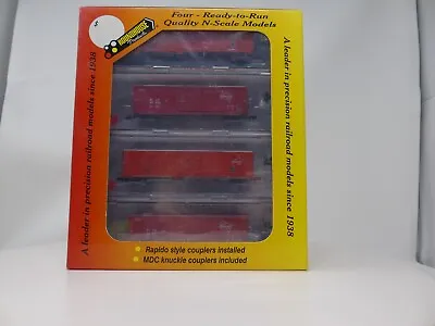 Roundhouse 89447 MILW - Milwaukee Road 4 Pack Boxcars N Scale NOS • $59.99