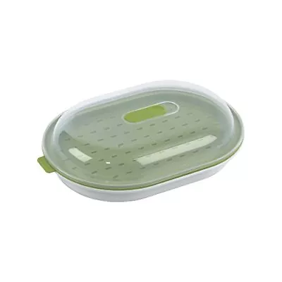 GoodCook BPA-Free Plastic Microwave Vegetable And Fish Steamer Green • $20.27