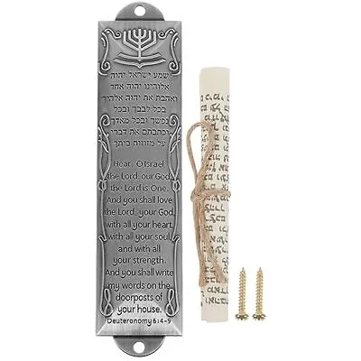 Mezuzah For Door Mezuzah With Scroll Jewish Mitzvah Door Mezuzah Case Metal M... • $17.37