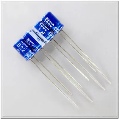 ELNA RC2 Series 1uF/100V 4x7mm Small Size Electrolytic Capacitors 100v1uf 85℃ • $1.73