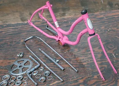 Vintage Pink Schwinn Fair Lady Stingray Bike FRAME FORK ++Parts Lowrider Bicycle • $120