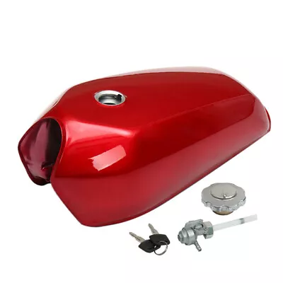 $254.99 • Buy 9L/2.4 Gallon Universal Motorcycle Cafe Racer Vintage Fuel Gas Tank+Cap Switch×1