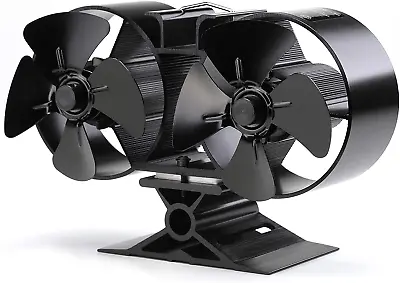 $76.10 • Buy 8 Blades Double Motors Fireplace Fan Dual Fan For Heater Heat Powered Stove Top 