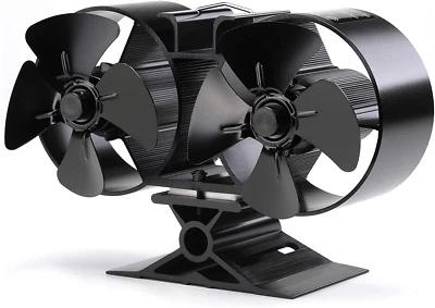 $76.10 • Buy 8 Blades Double Motors Fireplace Fan Dual Fan For Heater Heat Powered Stove Top 