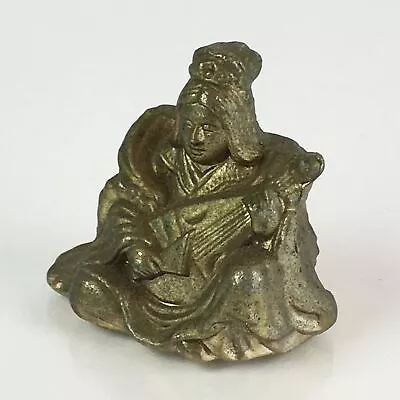 Japanese Figurine Vtg 7 Lucky Gods Benzaiten Metal Statue Paperweight JK385 • $22.46