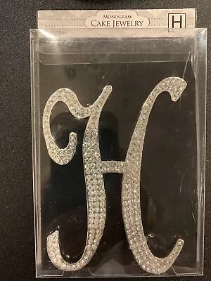 Monogram Cake Topper “H” Rhinestone/Glitter • $6.99