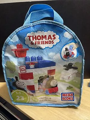 THOMAS THE TRAIN Thomas & Harold Rescue Mega Bloks Not Complete • $12