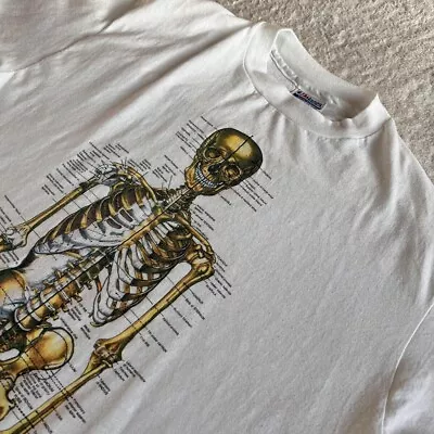 Vintage 1987 Single Stitch “Kurt Cobain” Skeleton Anatomy T Shirt • $225