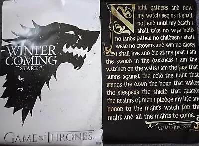 2 X Game Of Thrones Posters By Pyramid 91cm X 63cm • £10