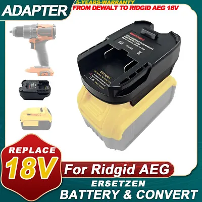 Adapter For Milwaukee For Dewalt 18V Li-ion Battery Convert To For RIDGID 18V • $27