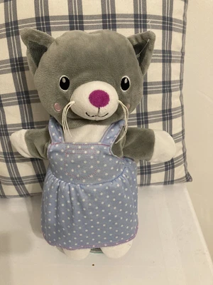 £5.50 • Buy Little Town  Timeless 9  Grey Cat Hand Glove Puppet Plush Soft Toy Aldi