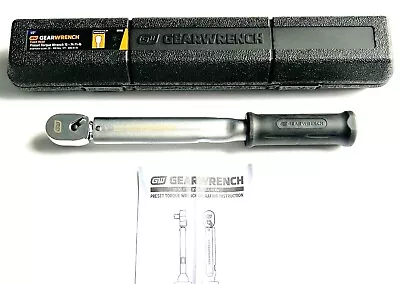 GearWrench 1/2  Drive Preset Micrometer Torque Wrench 20-100 Nm 15-74Ft/LB 85163 • $69.99