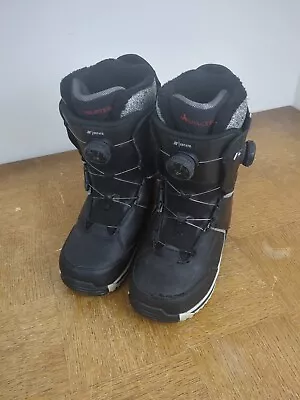 K2 Estate Snowboard Boots Womens Size US 8 Black Double Boa Lace System Freeride • $72.39