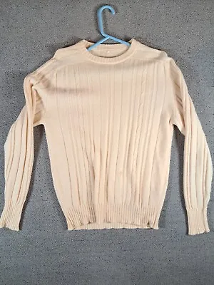 $19.99 • Buy Vintage Made In Scottland 100% Cashmere Sweater Peach Size M