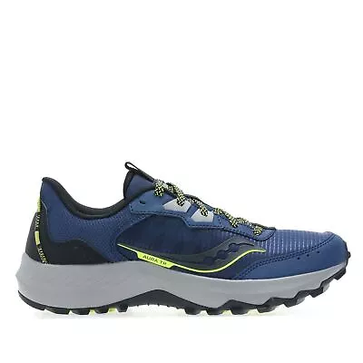 Men's Trainers Saucony Aura Cushioned Lace Up In Blue • £52.99