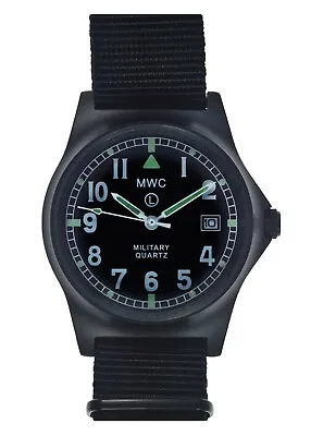 MWC G10LM/PVD Military Watch  |50m | Date Window | Screw Case Back | Black Strap • £84