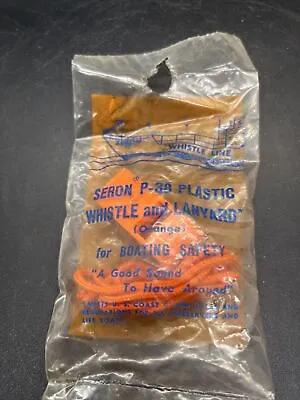 Vintage 1979 Boating Whistle Lanyard |Seron Mfg Co.  New In Package!! Rare! • $5