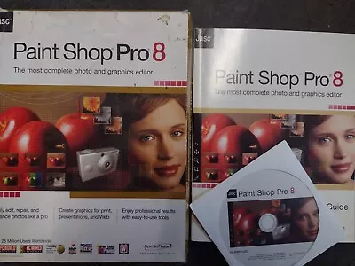 Jasc Paint Shop Pro 8. Disc And Book Only. Used. • £25