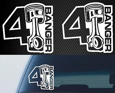 $6.90 • Buy 4BANGER Jdm Stickers Car Decal Drift Vinyl Funny Turbo Bomb 4x4 Illest Hoon