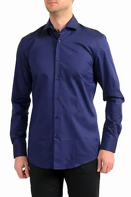 Hugo Boss Men's  Joson  Blue Polka Dot Slim Fit Long Sleeve Dress Shirt • $59.99