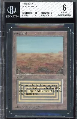 BGS 6 Beta Scrubland ~ W/9.5 SUBGRADE ~ MTG/Magic NO RESERVE!!! • $855