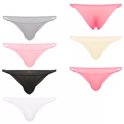 Mens Lingerie Thong Briefs Quick Dry Underwear Stretchy G-string Low-rise Sexy • $7.62