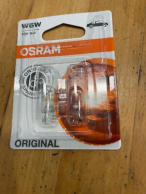 Original Osram Sidelights T10 12V W5W Glass Base Lamp Original 2er Set 2825-02B • $3.20