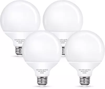 G25 LED Vanity Light Bulbs 100W LED Globe Bulb Equivalent 9W LED Vanity Bulbs  • $25.50
