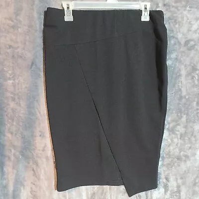 Vintage Womens ECI New York Black Pencil Skirt Size L • $12.97