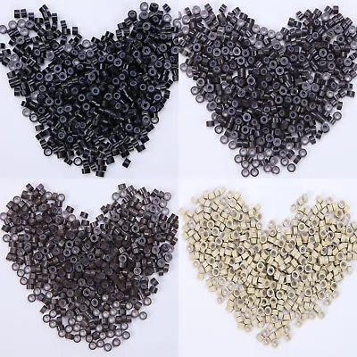 1000PCS Silicone Micro Beads Mini Beads Links For Feather I Tips Hair Extensions • $6.96