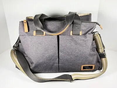 StorkSak London Bag Tote Grey Duffle Crossbody Travel Diaper Luggage Sleeve • $29.99