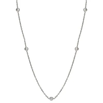 $15 • Buy 'Diamonds By The Yard' Sterling Silver CZ Necklace 18 