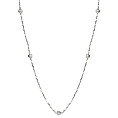 $15 • Buy 'Diamonds By The Yard' Sterling Silver CZ Necklace 18 