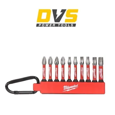 Milwaukee 4932480941 10 Piece SHOCKWAVE Screwdriver Bit Carabiner Set • £9.95