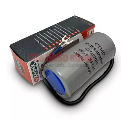 £8.96 • Buy 300uf Capacitor CD60 Start Run AC Motor For Generator, Compressor, Air-Con, Pump