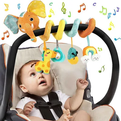 Baby Soft Crib Cot Pram Hanging Rattles Spiral Stroller Bed Seat Pushchair Toy • £19.99