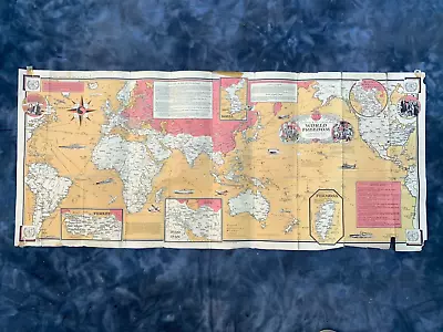 Vintage 1950 Pictorial Map World Freedom Ernest Chase Commemorate United Nations • $800