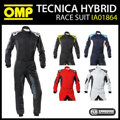OMP Tecnica Hybrid Race Suit Fireproof Overalls Race Rally Motorsport Racing FIA • £619.99