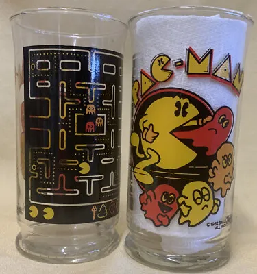 Vintage 1982 PAC-MAN Drinking Glass VTG HTF RARE NEW OLD STOCK BALLY MIDWAY MFG. • $50