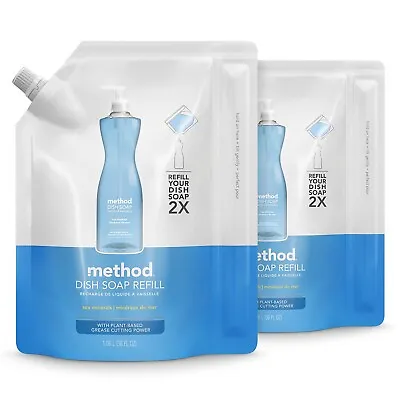 Method Gel Dish Soap Refill Sea Minerals 36 Ounces 2 Pack Packaging May Vary • $27.58