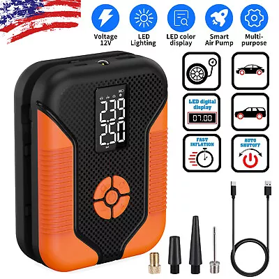 Car Air Tire Pump Inflator Compressor LED Digital Electric Auto Portable 150PSI  • $32.25